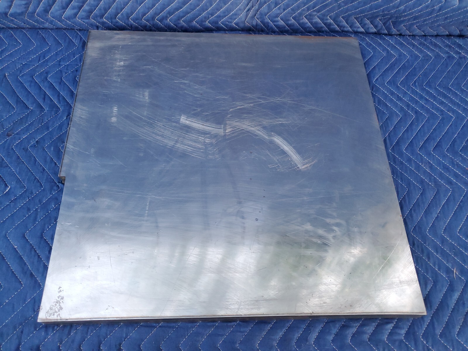 Steel Plate with Holes On One Side Metal Working 1″ thick x 20″W x 19.75″L