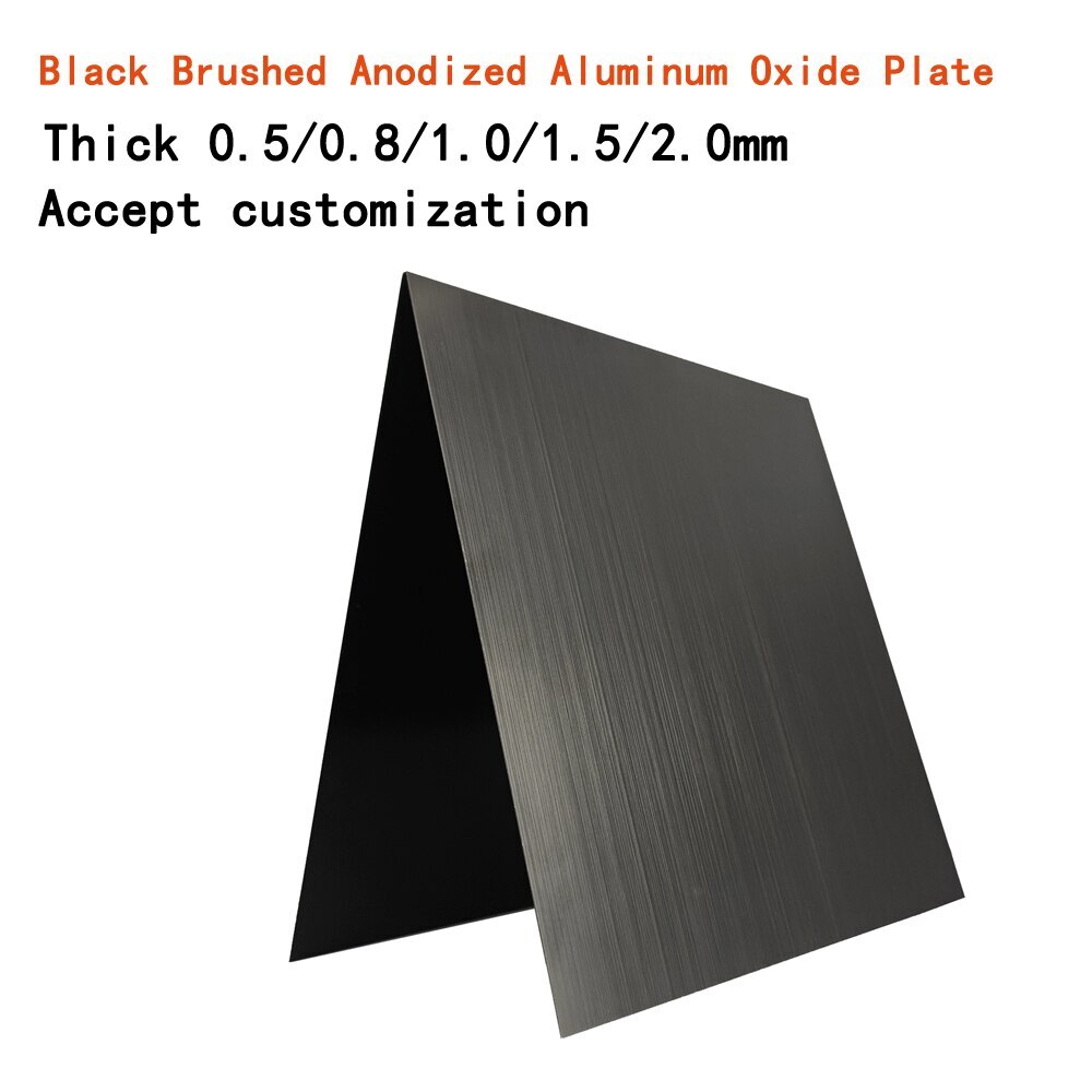 Black Anodized Aluminum Plate Oxide Alloy Flat sheet Thick0.5/0.8/1.0/1.5/2.0mm