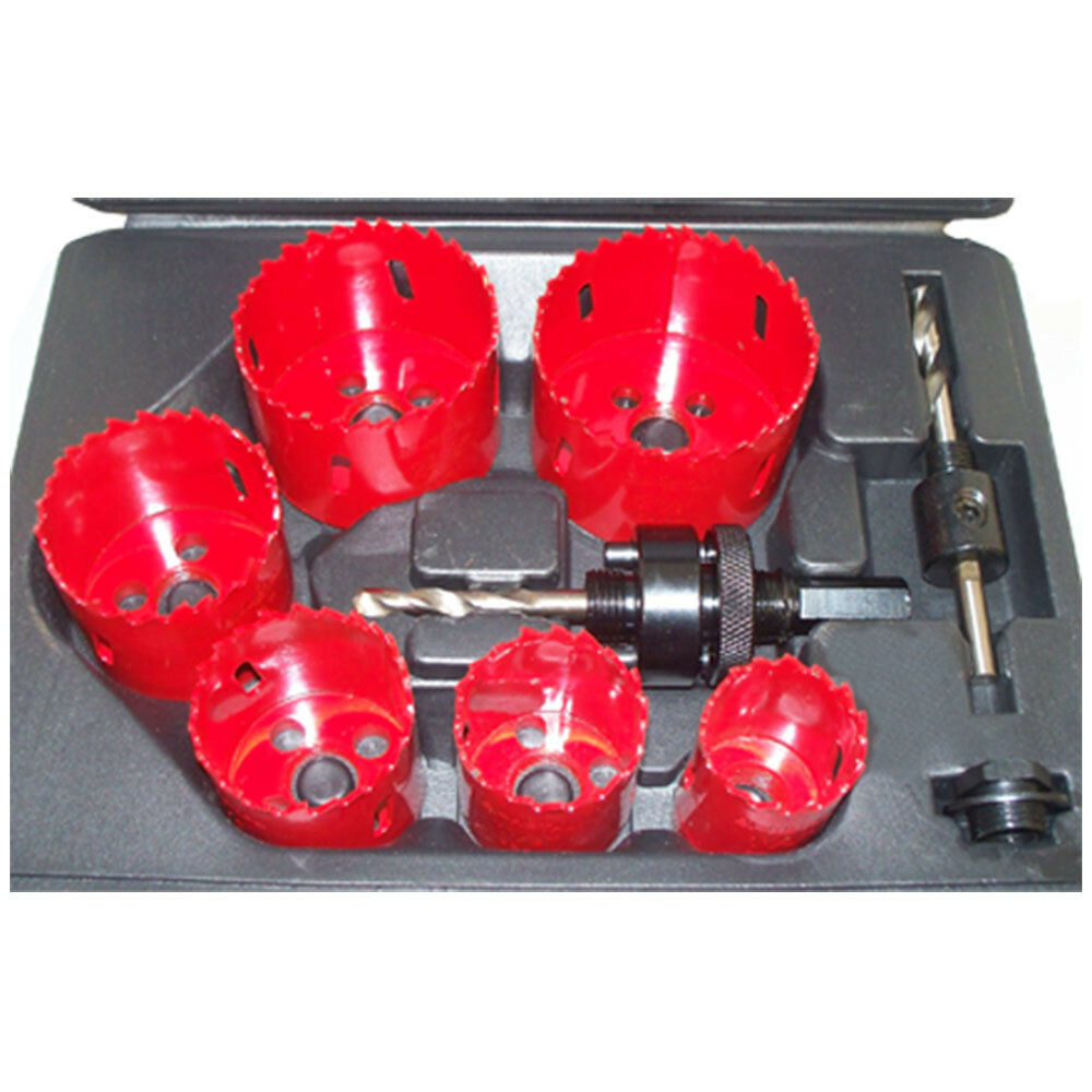 9 PCS Bi Metal Hole Saw Wood Metal Sheet Alloy Plastic Cutter 1-1/4 to 2-1/2″