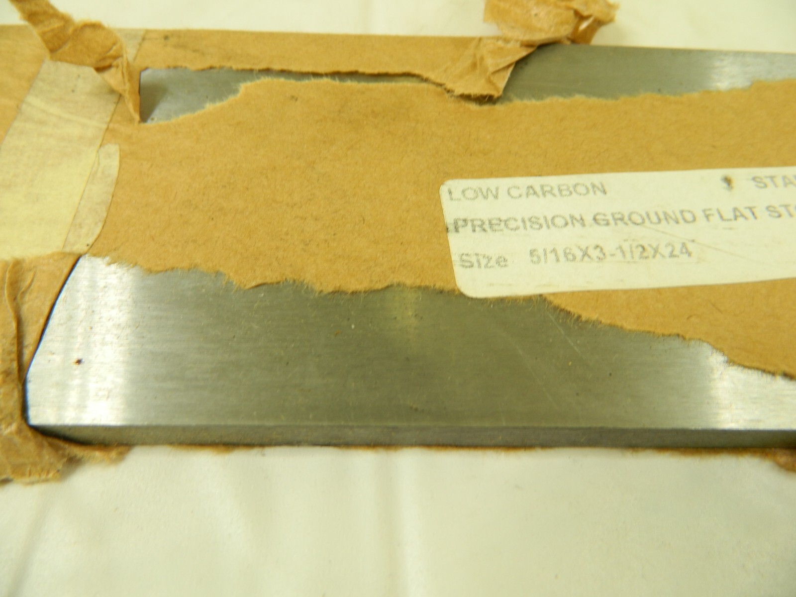 Precision Low Carbon Steel Flat Stock 24-1/2" x 3-1/2" x 5/16", A