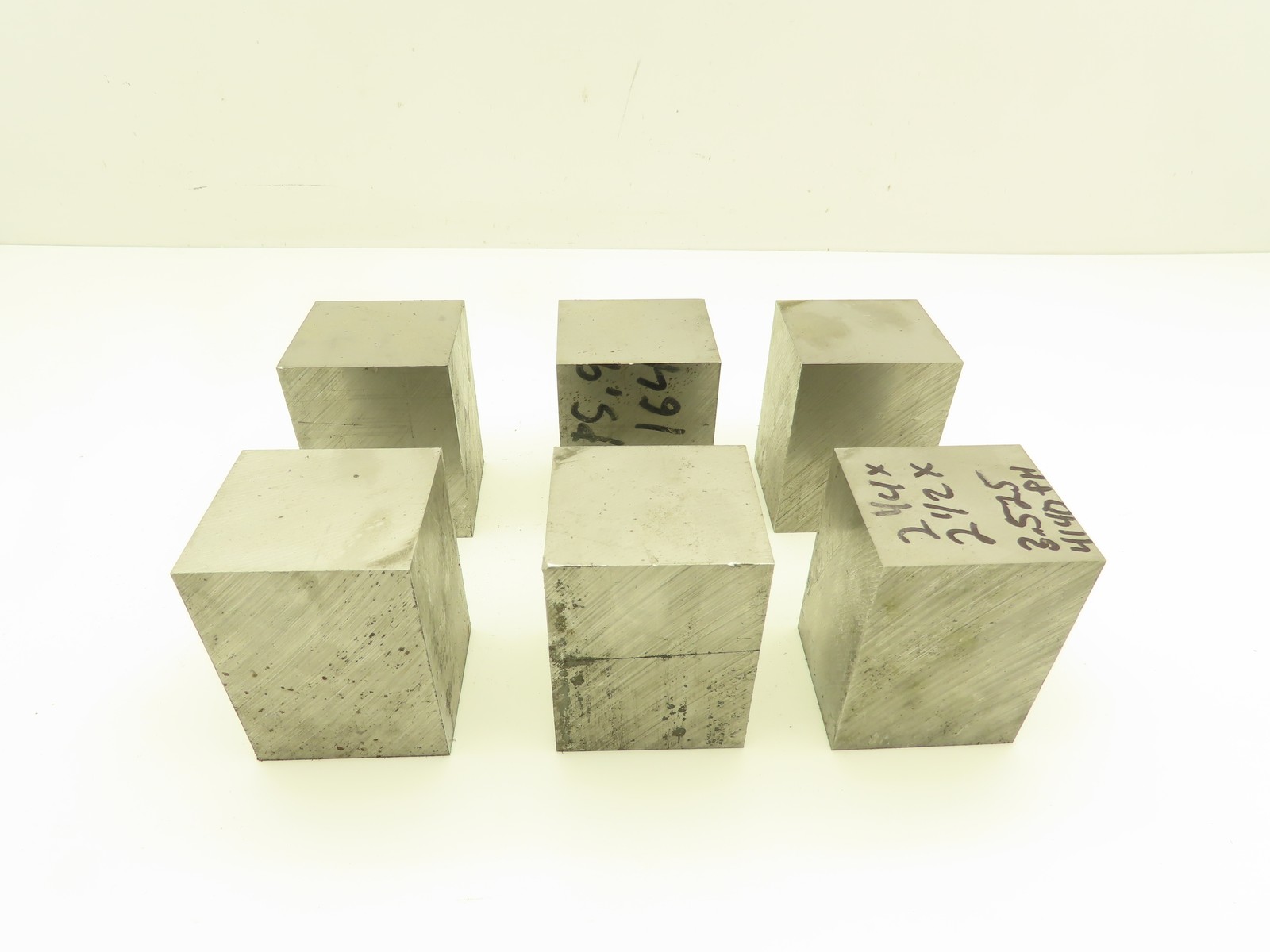 4140 PH Alloy Steel Flat Bar Stock 2-1/4″x 2-1/2″x 3-1/2″L Lot of 6