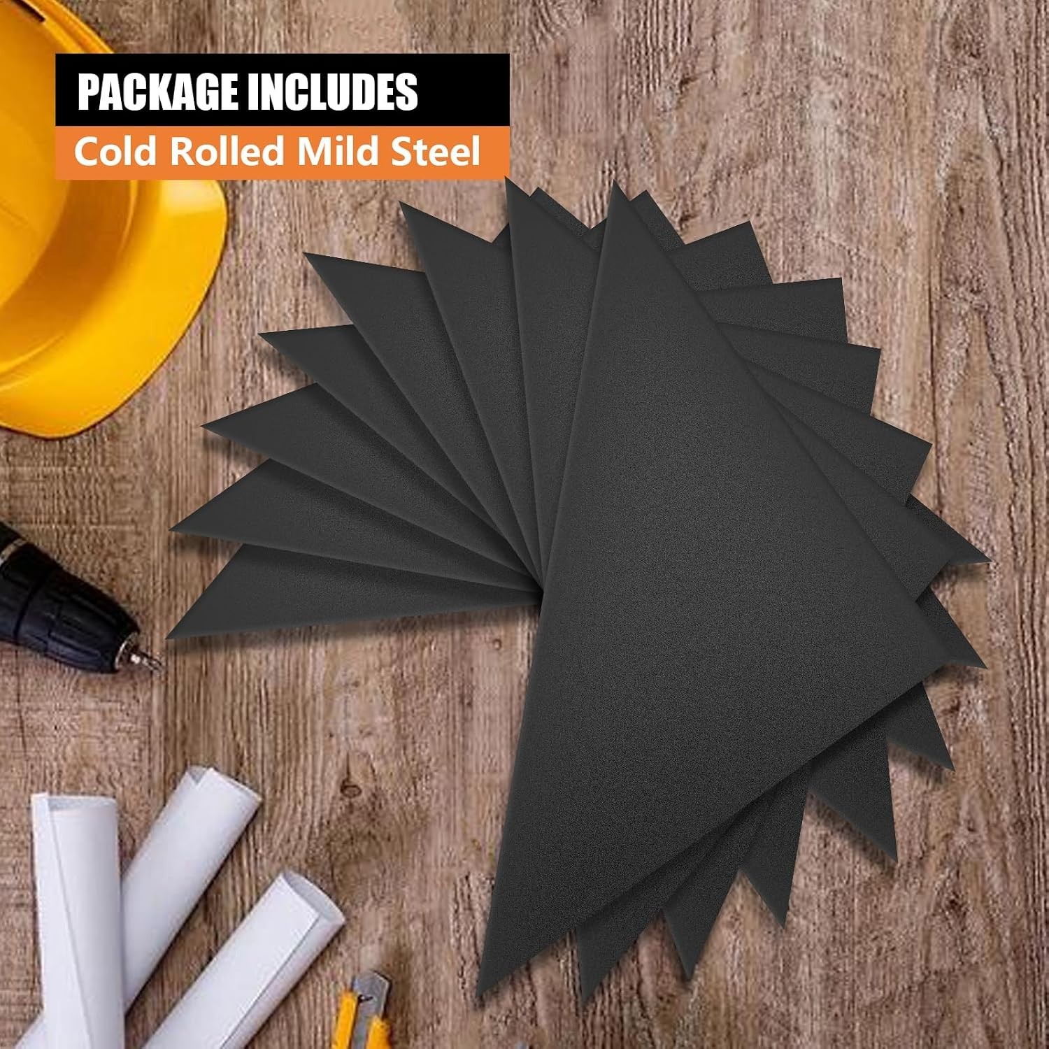 Durable 1/4″ A36 Hot Rolled Steel Plates 3×3 for Weldable Applications – 8 Pack