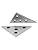 QWORK Solid Angle Plate Set, 2 Pcs Triangle Angle Block, 30-60-90 Degree&45-45-9