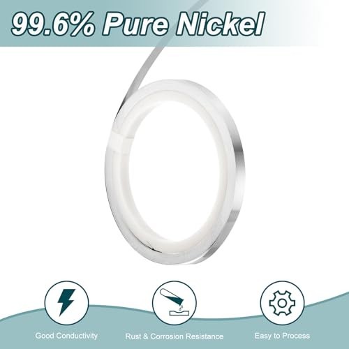 Pure Nickel Sheet 99.6% 0.006″x0.31″x393.7″ Nickel Plate Strip Anode for Electro