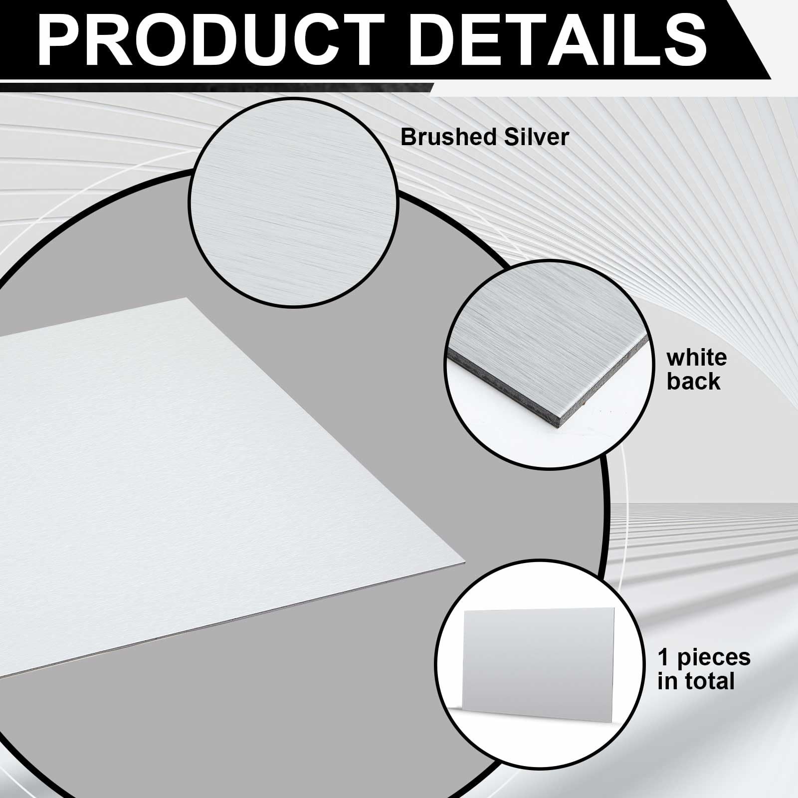 1 Pcs Aluminum Composite Panel, 1/8″ Thick Rectangle Aluminum Plastic Composi…