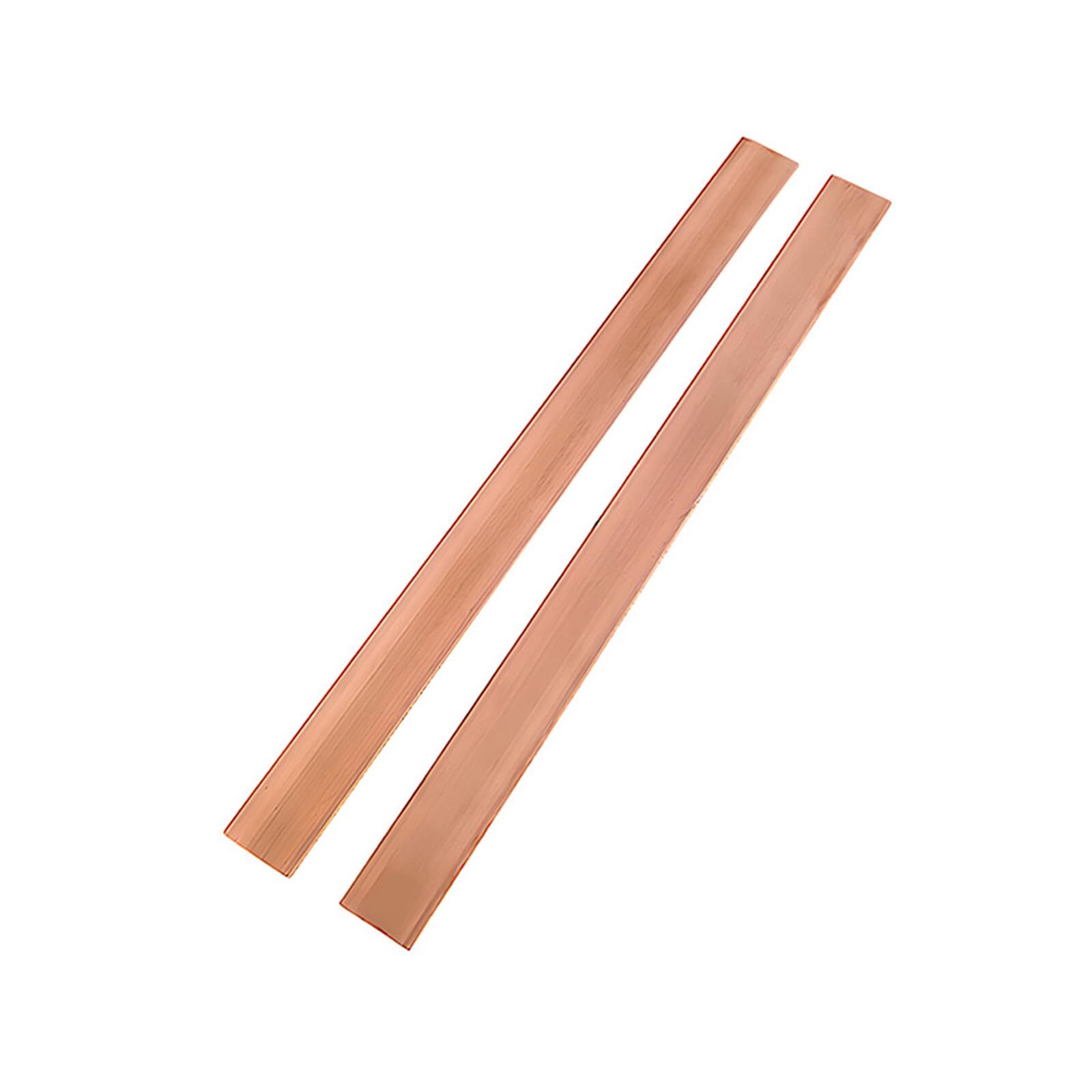 2Pcs C110 Copper Flat Bar 12″ Long 1/8″ 3mm x 1″ 25mm x 12″305mmCopper Bus Ba…