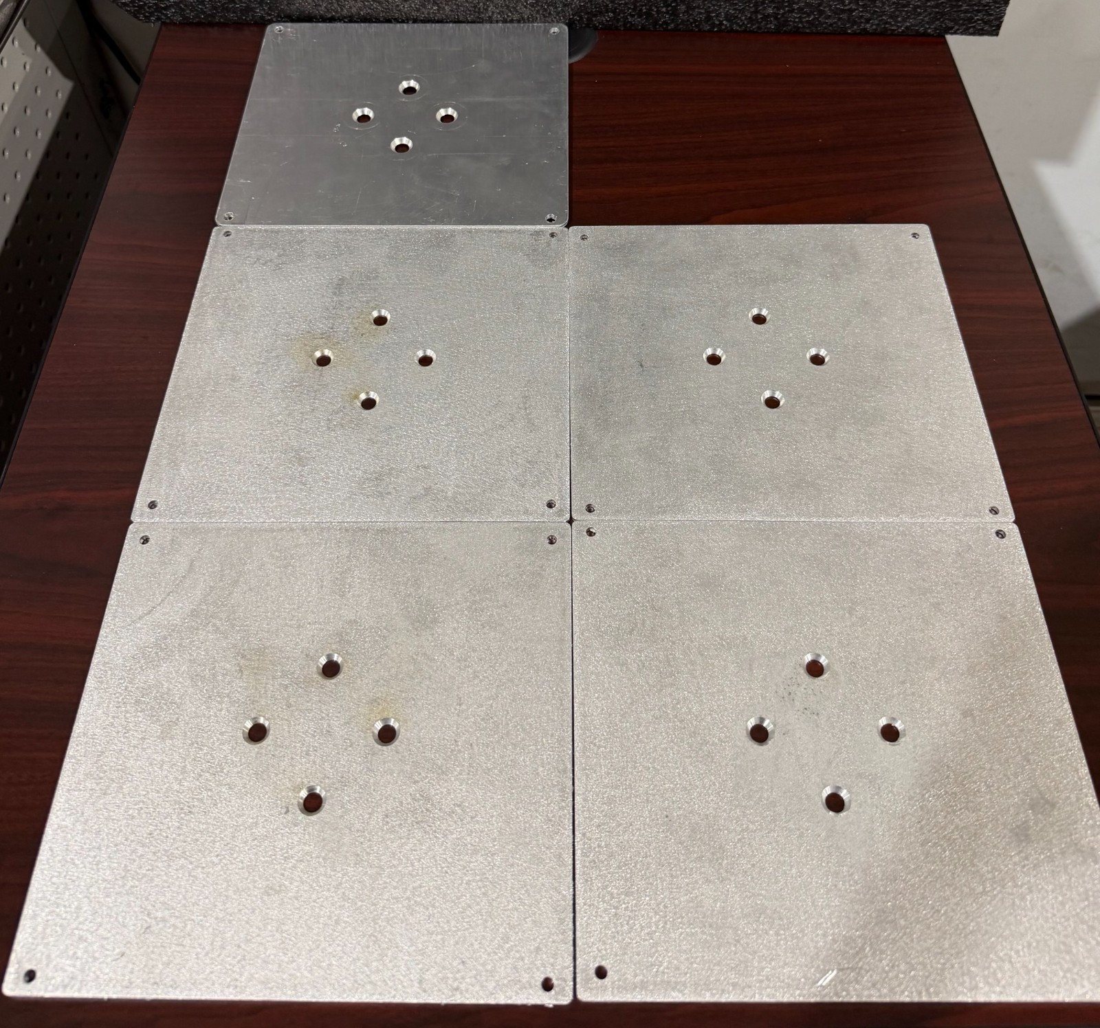 Machined Aluminum CNC Drilled Mounting Plates Various Sizes