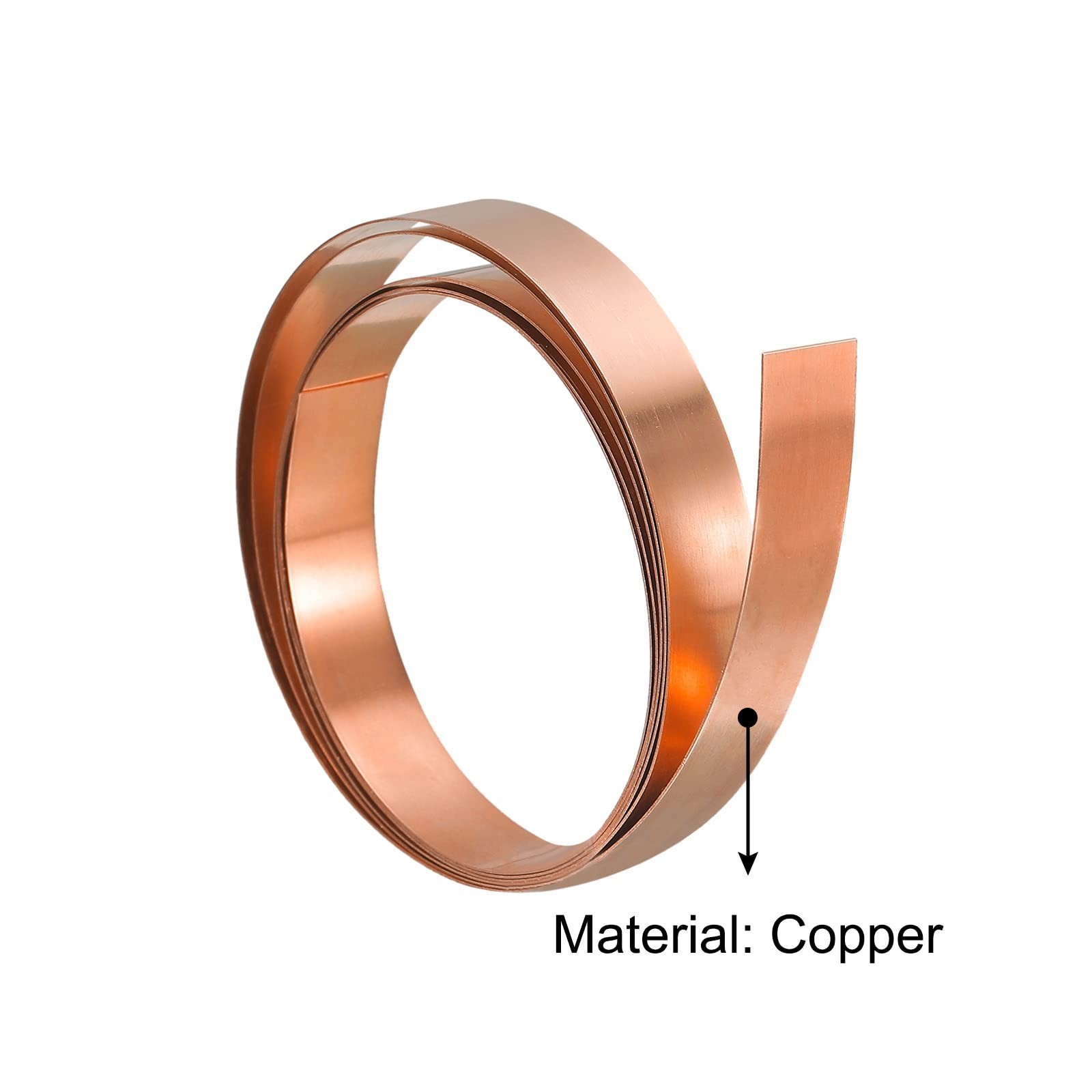 Copper Sheet Roll, 3000mm x 10mm x 0.1mm, 99.9% Pure Copper Tape Metal Foil …