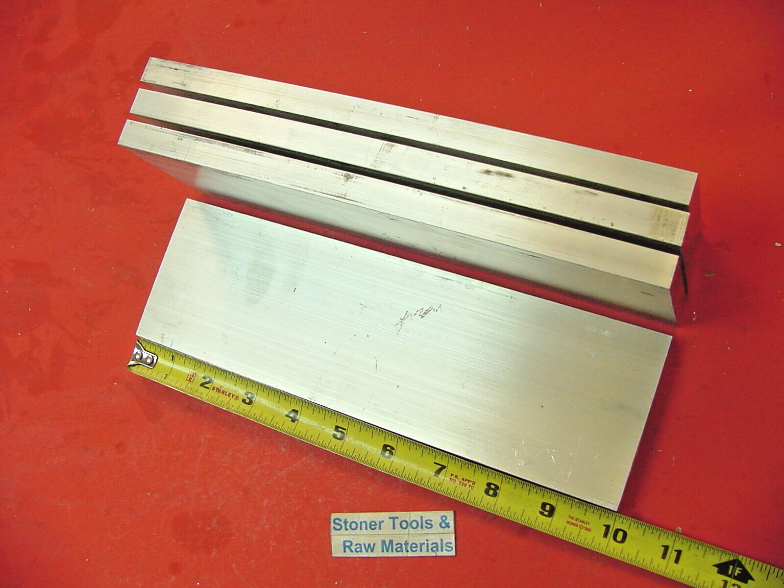 4 Pieces 1/2″x 3″ ALUMINUM 6061 FLAT 10″ long T6511 Solid Extuded Mill Bar Stock