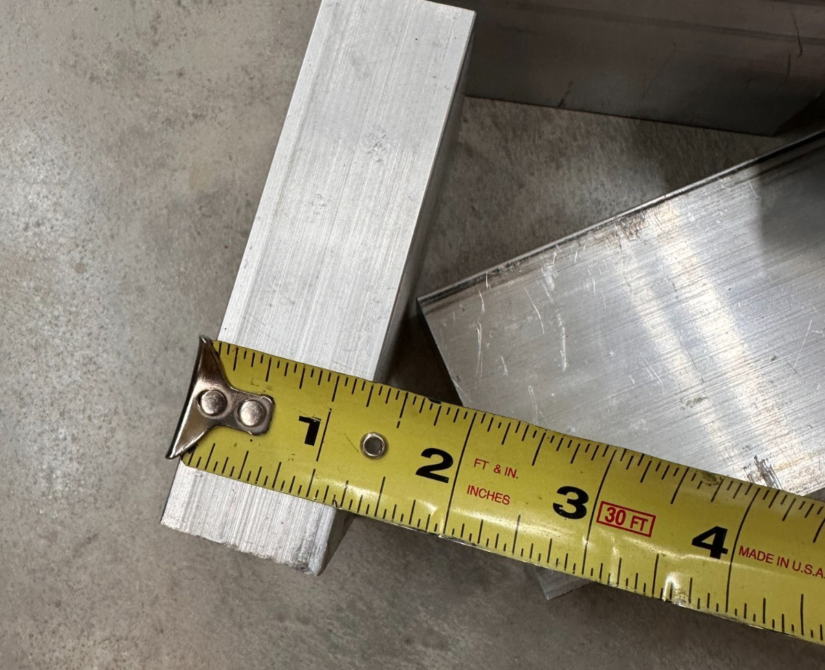 Aluminum 6061 T6 Drop Block Plate Remnant 1 1/4 X 3 X 4 1/4