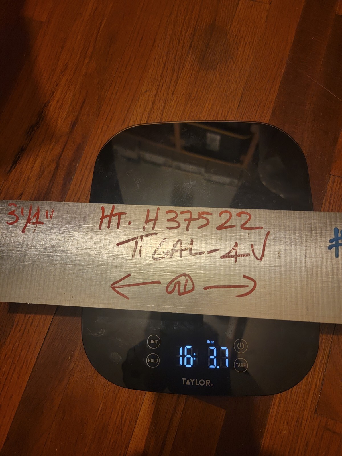 Titanium Ti 6AL-4V Plate 2.2” X 3.36” X 11.5” plus extra drop piece