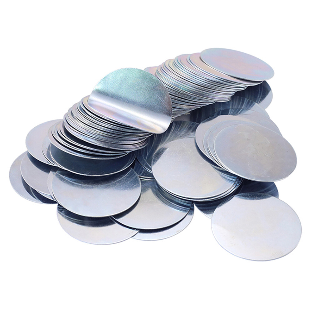 50PCS Round Galvanized Iron Sheet Discs Plate Zinc Plated Metal 25×0.3mm
