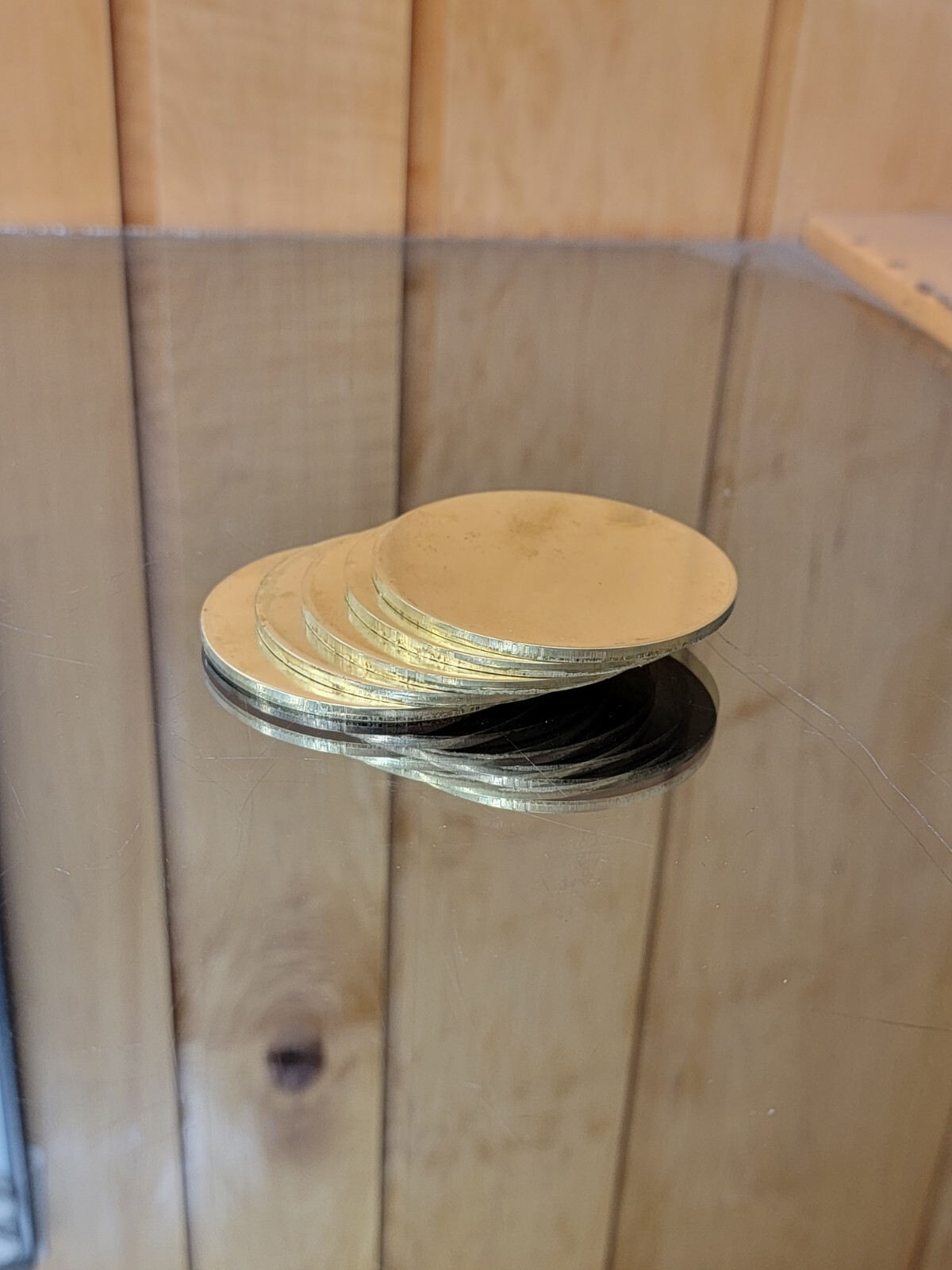 Brass Disk Circle Blanks 3″ Diameter 1/8” Thick 5 Pieces Disc Discs Disks