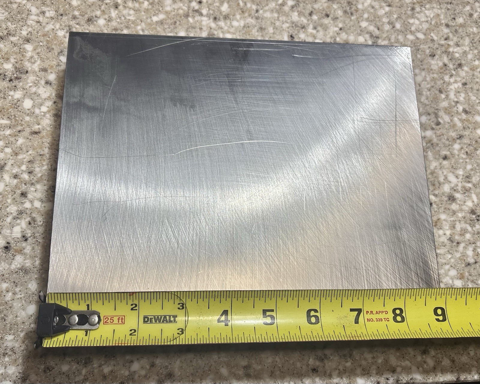 1″ x 7-1/2″ x 8-7/8″ long Stainless Steel Flat Bar Solid Stock Sheet Machining