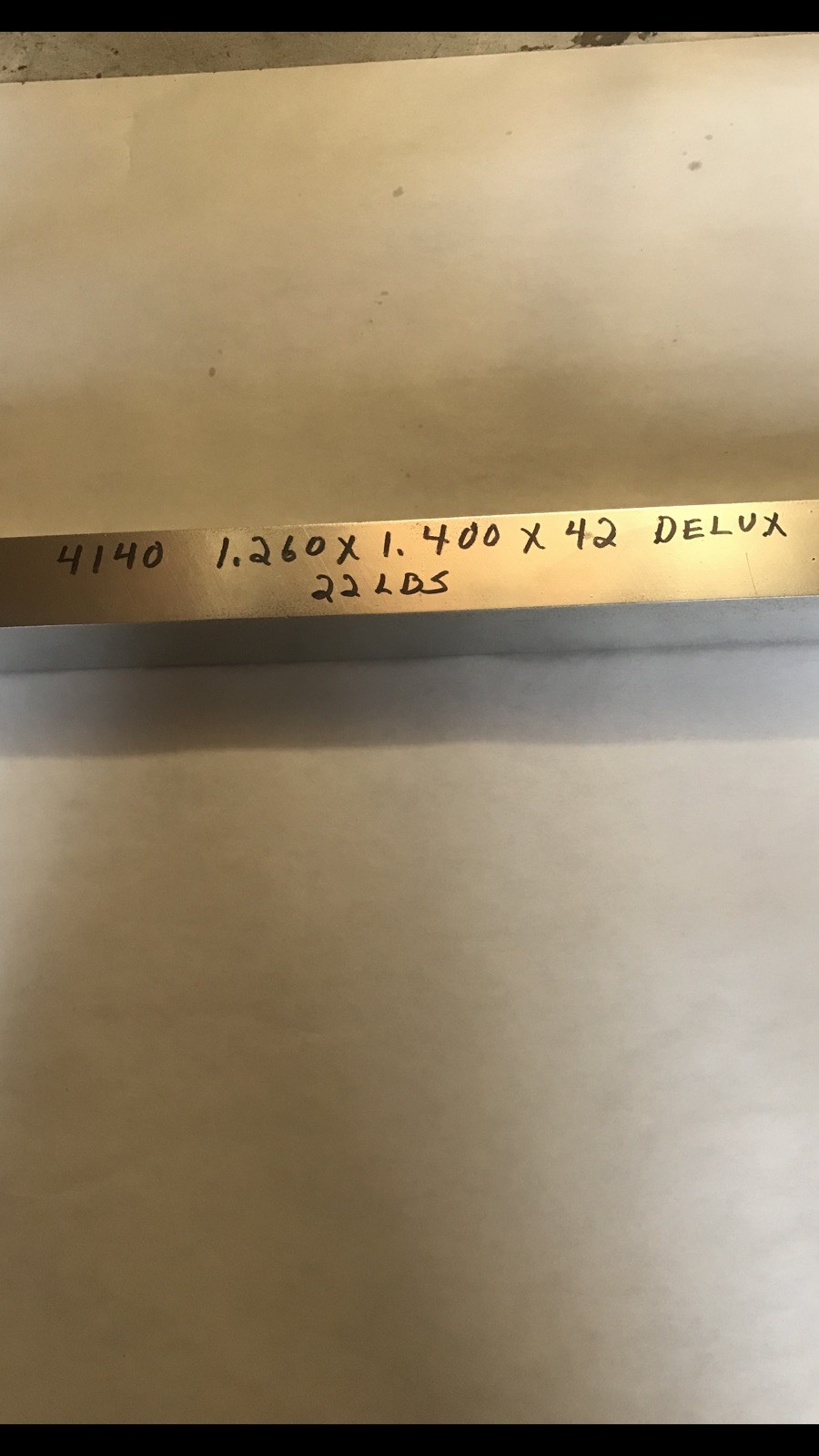 4140 STEEL Deluxe 1.260×1.400×42″ flat and square FREE SHIPPING