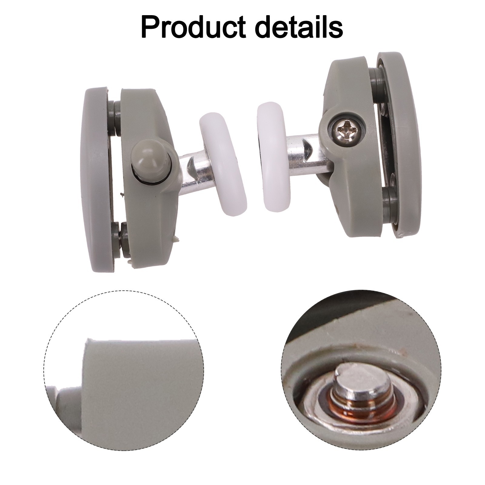 Shower Door Wheel Assembly Kit Includes Four Adjustable Rollers at 23mm
