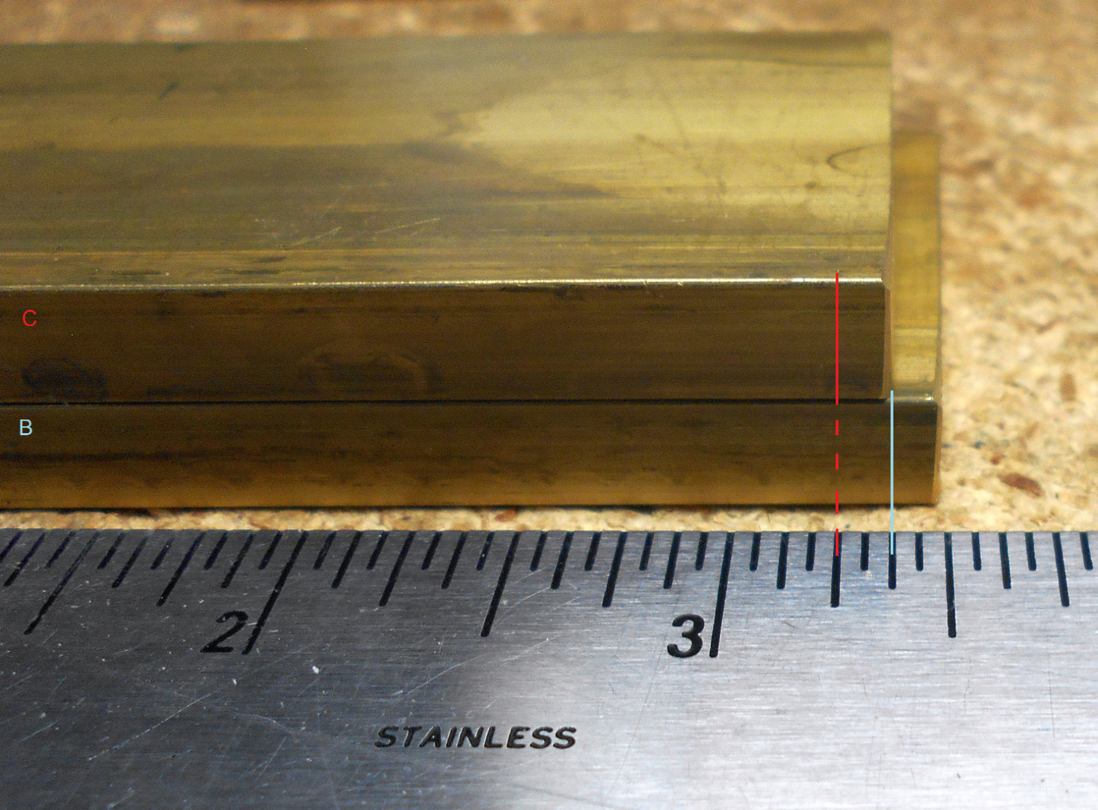(5) pieces 360 SOLID BRASS flat bar stock 5/16 x 1-1/2, L 3-1/4 to 4-5/8″-CUTOFF