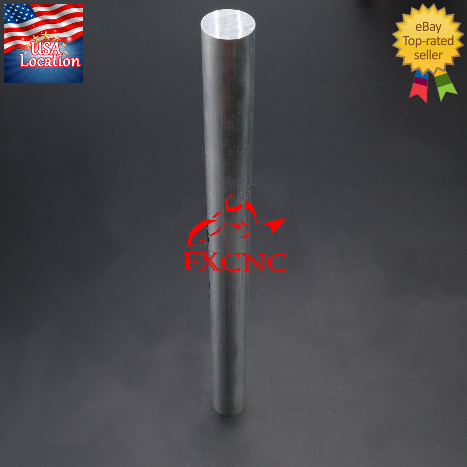 2 Piece T6061 Aluminum Solid Rod Stick Material Length 330mm Width 25mm