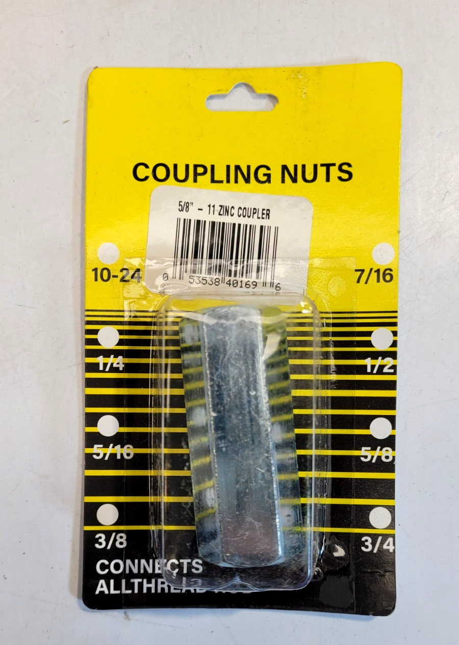 4 PCS 5/8″-11 Zinc Coupling Nuts Threaded Rod Connector 10-24 to 3/4