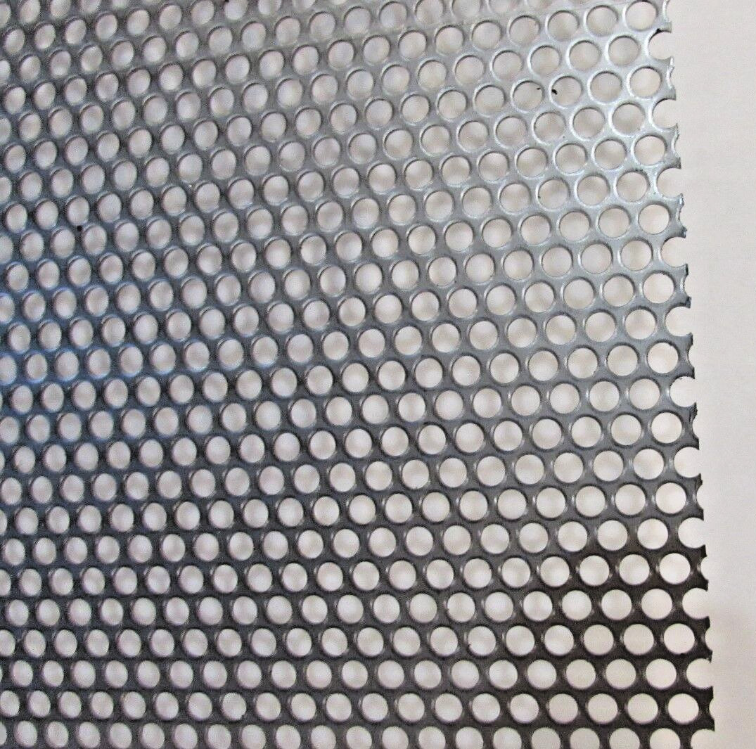 3/16″ HOLES –20 GAUGE-304 STAINLESS PERFORATED SHEET –5-3/4″ X 11-1/2″