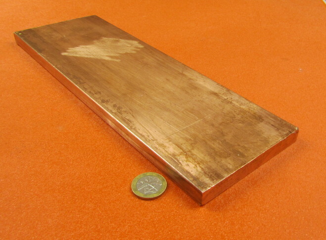 110 Copper Bar 1/2 Hard, 1/2″ Thick x 4.0″ Wide x 1 Ft Length