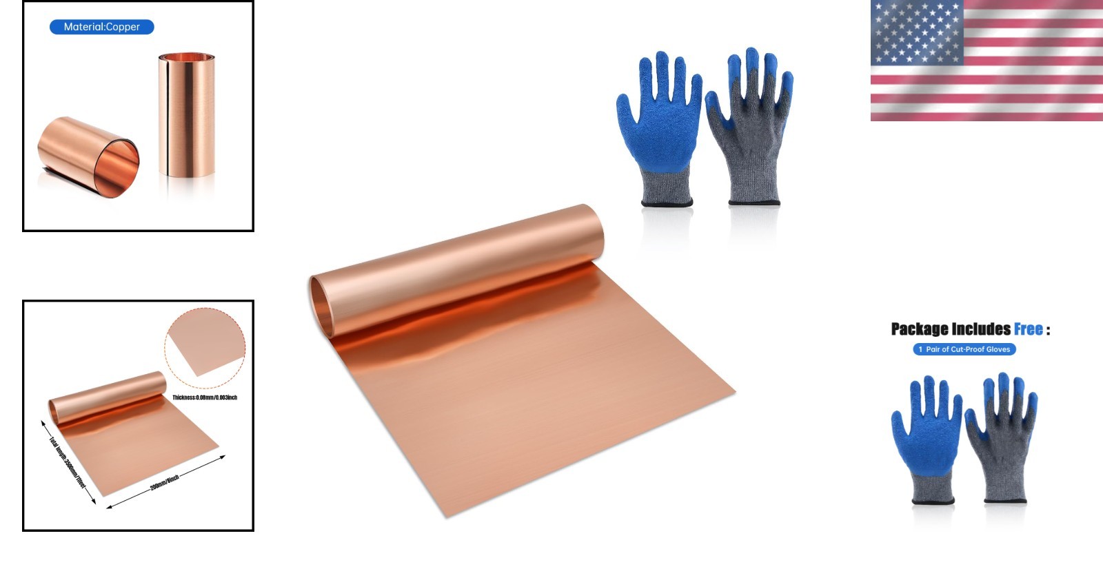Copper Flashing Roll – 0.08mm Thickness