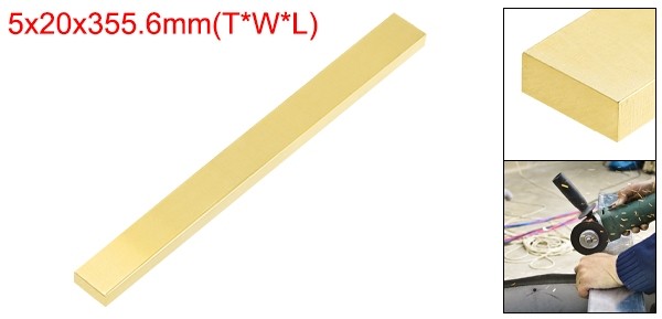 0.2″x0.79″x14″ H62 Brass Flat Bar Stock Square Metal Solid Brass Bars