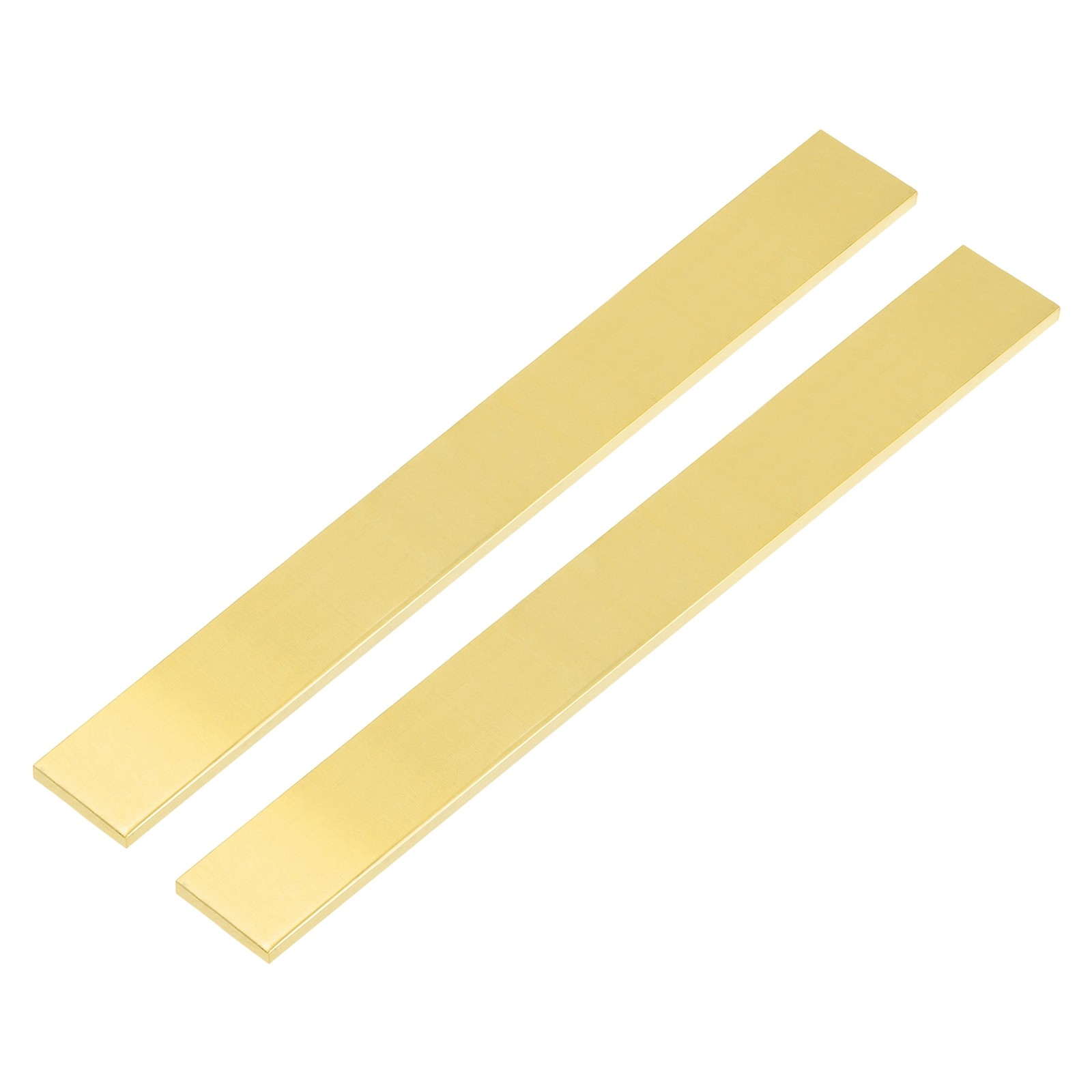 H62 Brass Flat Bar Stock, 2 Pcs 0.08″x1.18″x14″ Square Metal Solid Brass Bars