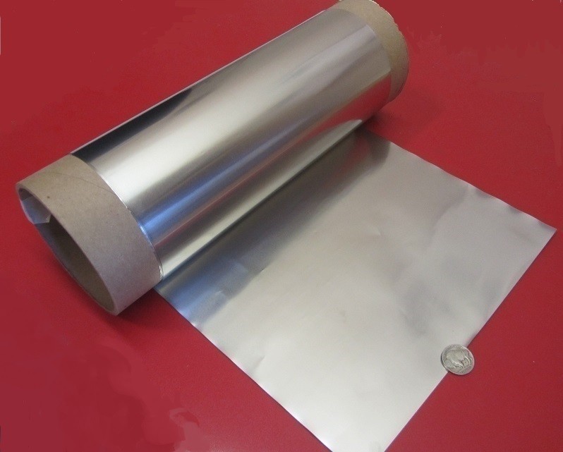 321 Weldable Stainless Steel Foil, .002″ Thick x 10.0″ Wide x 10 Foot Length