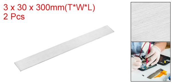 2Pcs 316L Stainless Steel Flat Bar 1/8″ Thickness 1-3/16″ Width 12″ Length