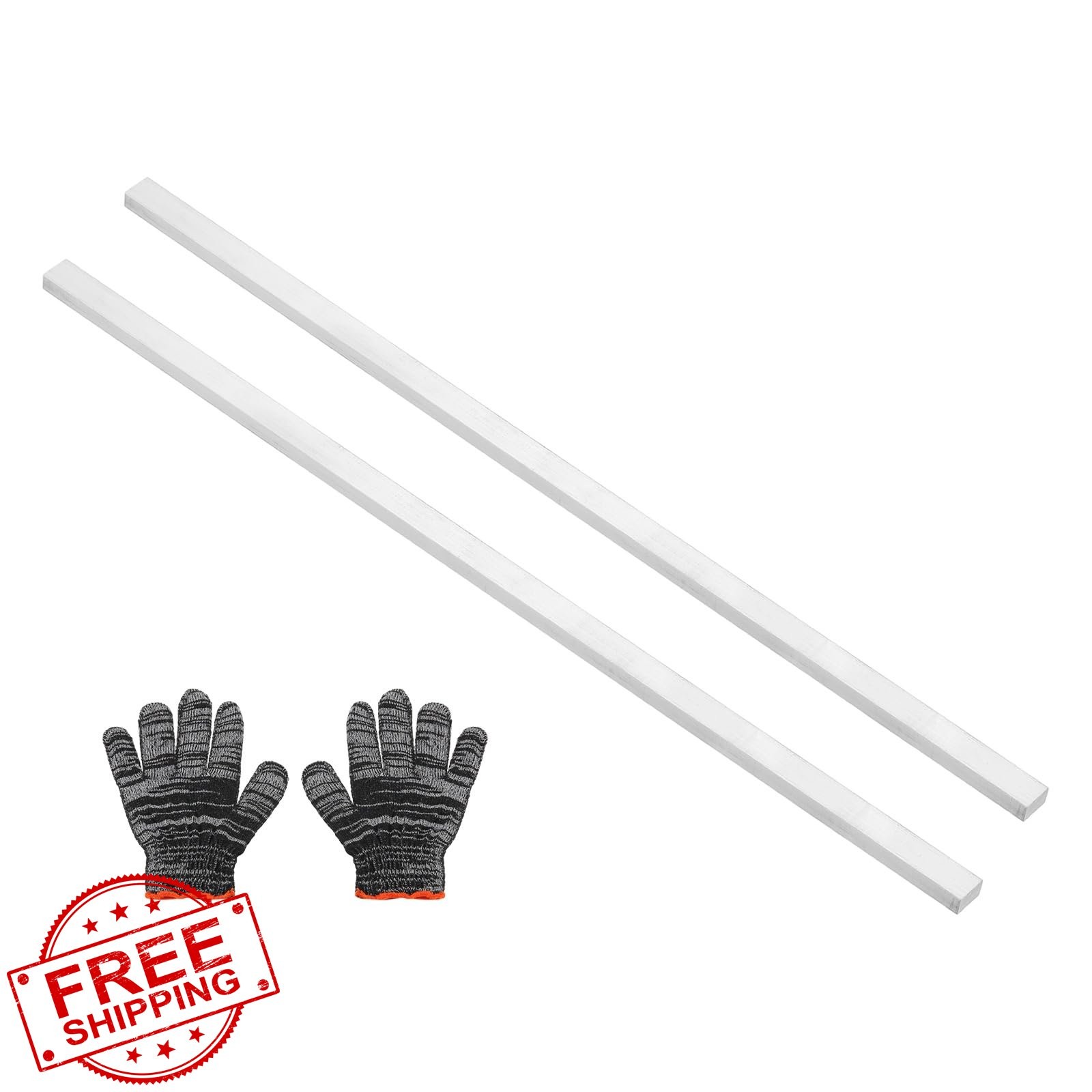uxcell 0.2″x0.4″x14″ Aluminum Flat Bar 2 Set