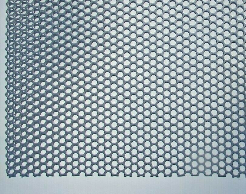 -1/4″ HOLE 16 GA.–(.0598)- 304 S.S. PERFORATED SHEET– 10″ X 10″