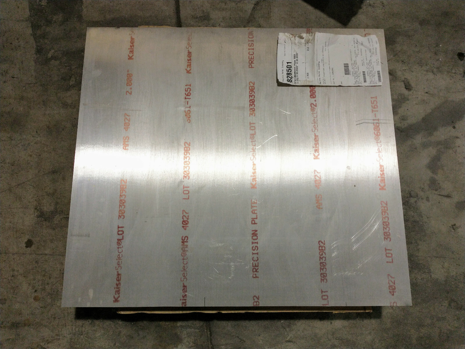 Aluminum Plate Stock, 6061-T651 2-inch Plate x 26.75W x 30L Tooling Plate