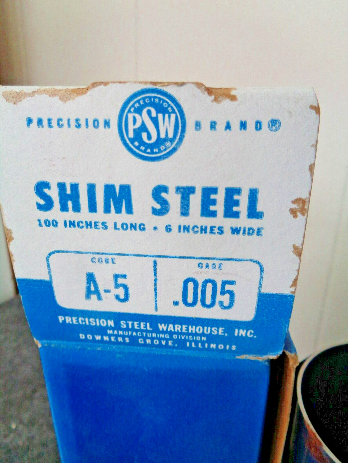 Vintage Precision Brand .005 Shim Steel 6″ Wide A-5 PSW