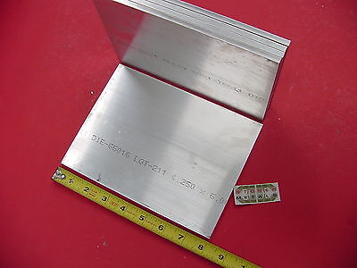 5 Pieces 1/4″ X 6″ ALUMINUM 6061 FLAT BAR 8″ long T6511 .25″ Plate Mill Stock