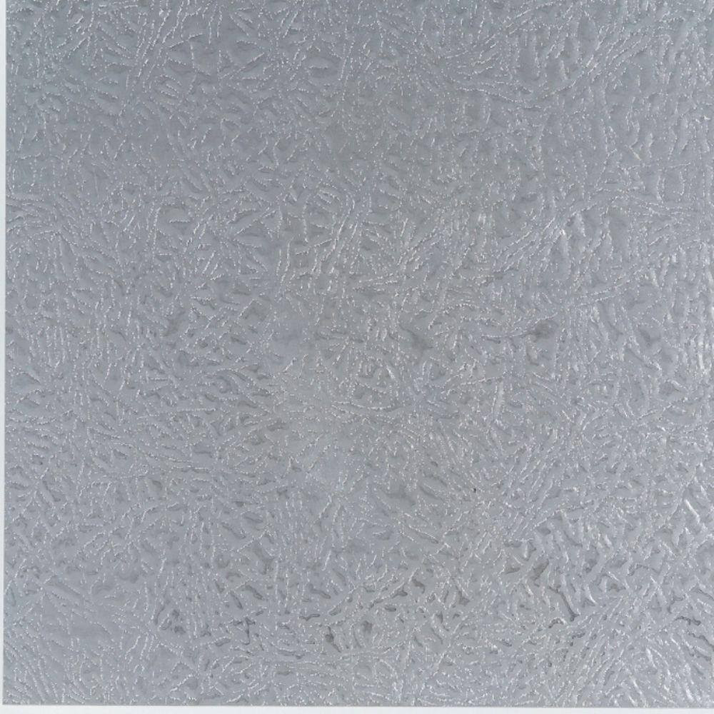 12 In. X 24 In. Leathergrain Aluminum Sheet in Silver