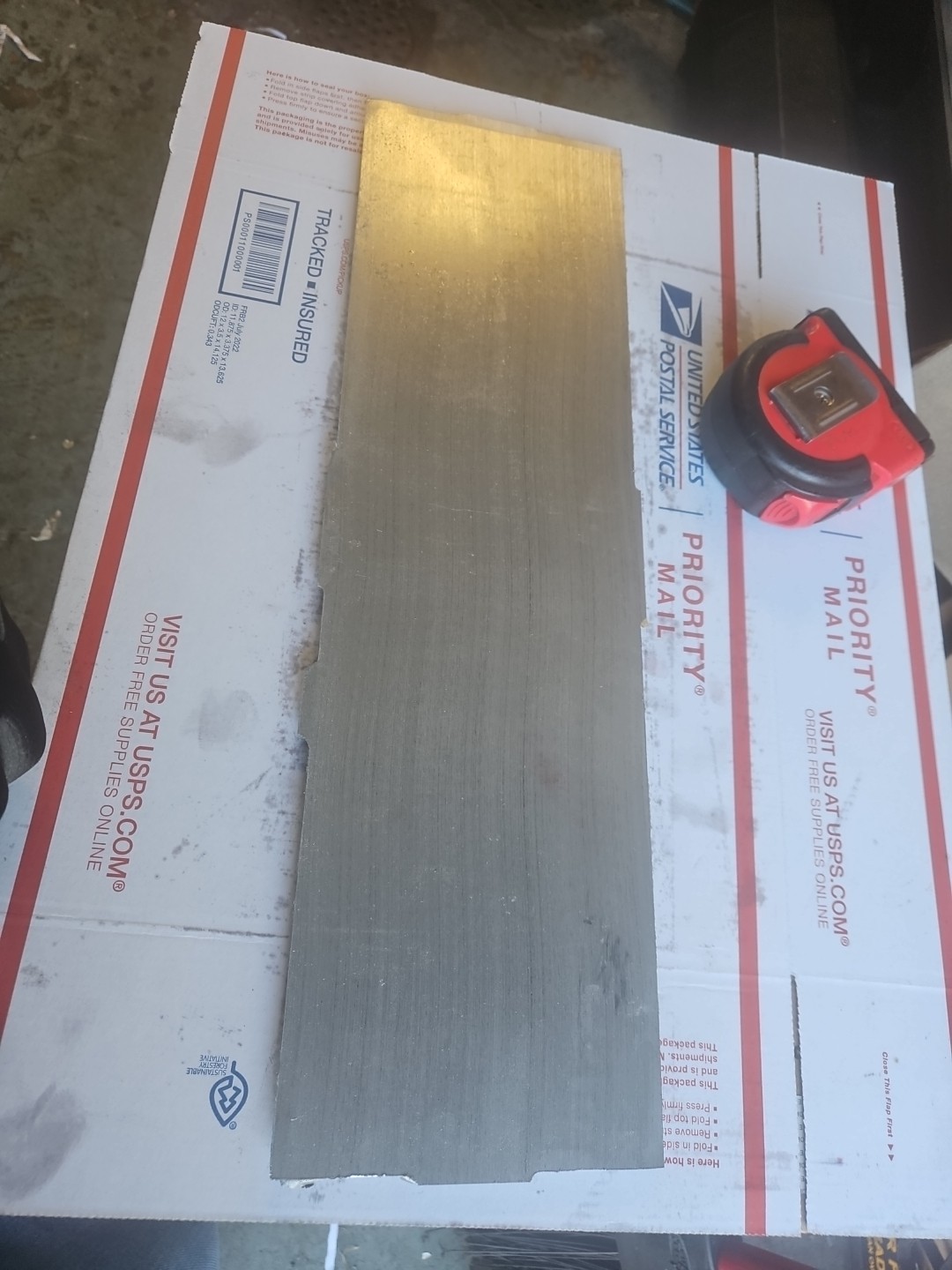 Kaiser aluminum plates 6061-T651 3/8″ X18″X4-3/4″ Made In USA