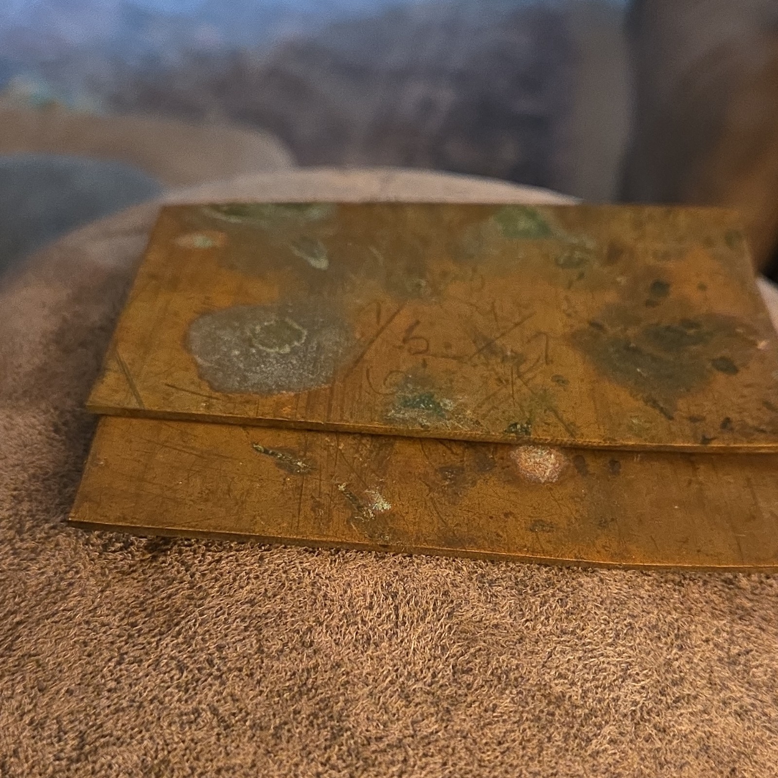 Lot of 2 Brass Flat Stock Sheet Plates Rectangular Pieces