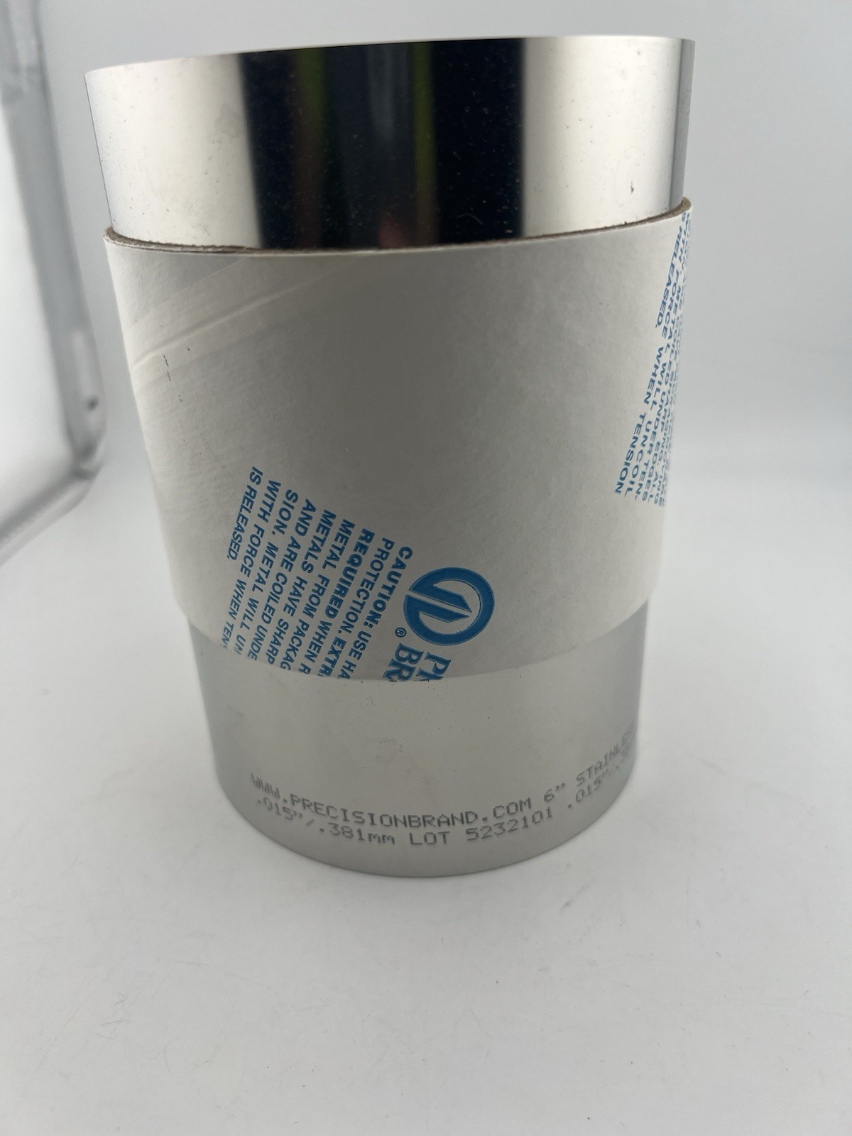 Precision Brand 22365 Stainless Steel Shim Stock Roll .015” x 6” x 50” – NOS