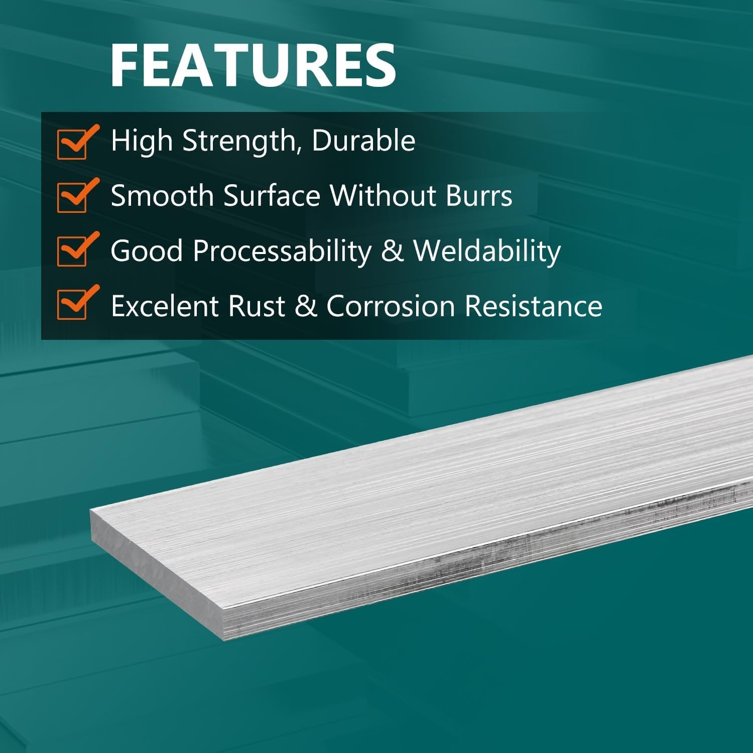 2Pcs Square Aluminum Flat Bar, 1/4″ Thickness x 0.6″ Width x 12″ Length 6061 …