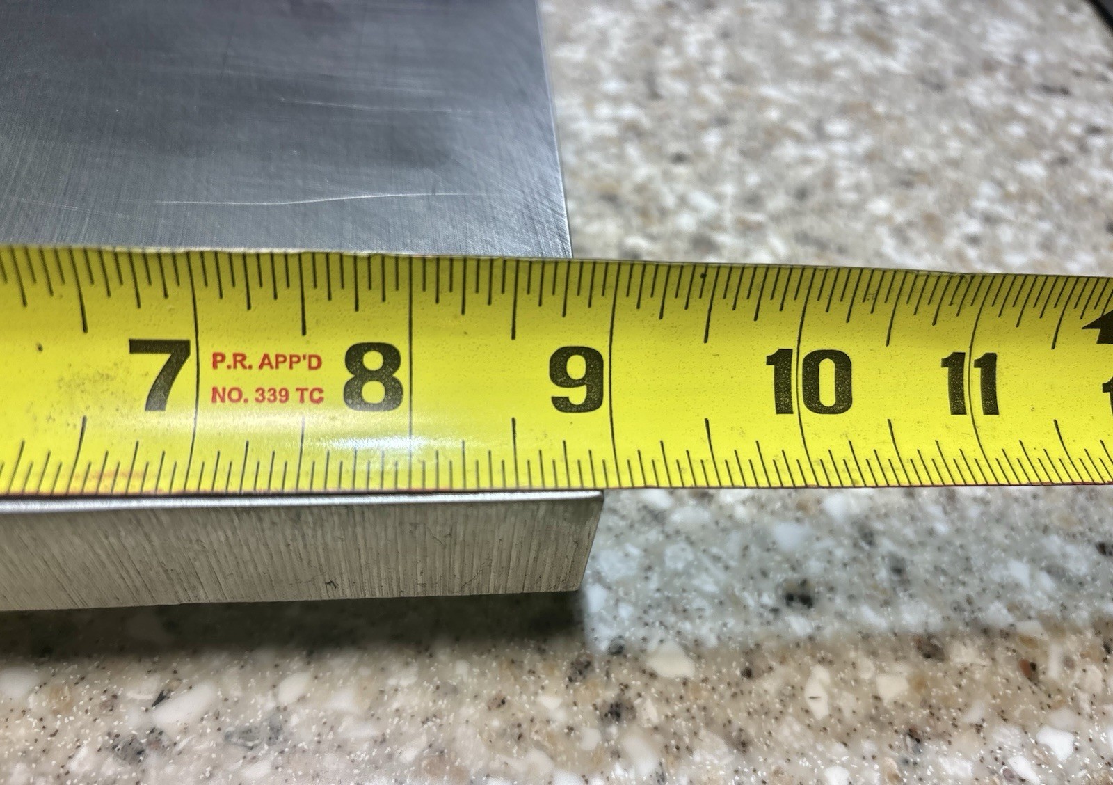 1″ x 7-1/2″ x 8-7/8″ long Stainless Steel Flat Bar Solid Stock Sheet Machining