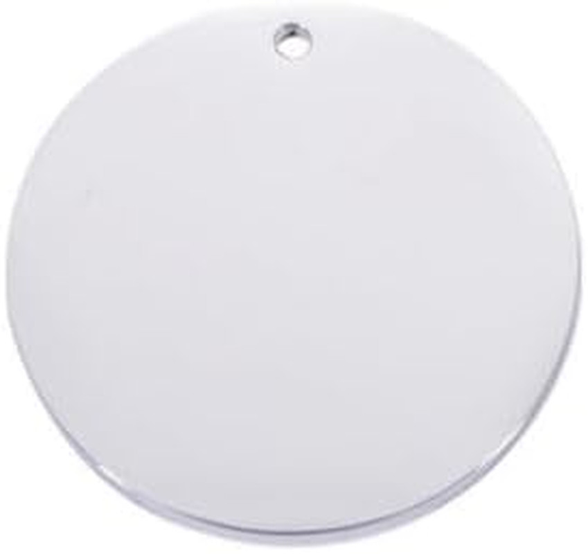100 Pcs Stainless Steel round Blank Tags, Stainless Steel Flat Blank Stamping Ta