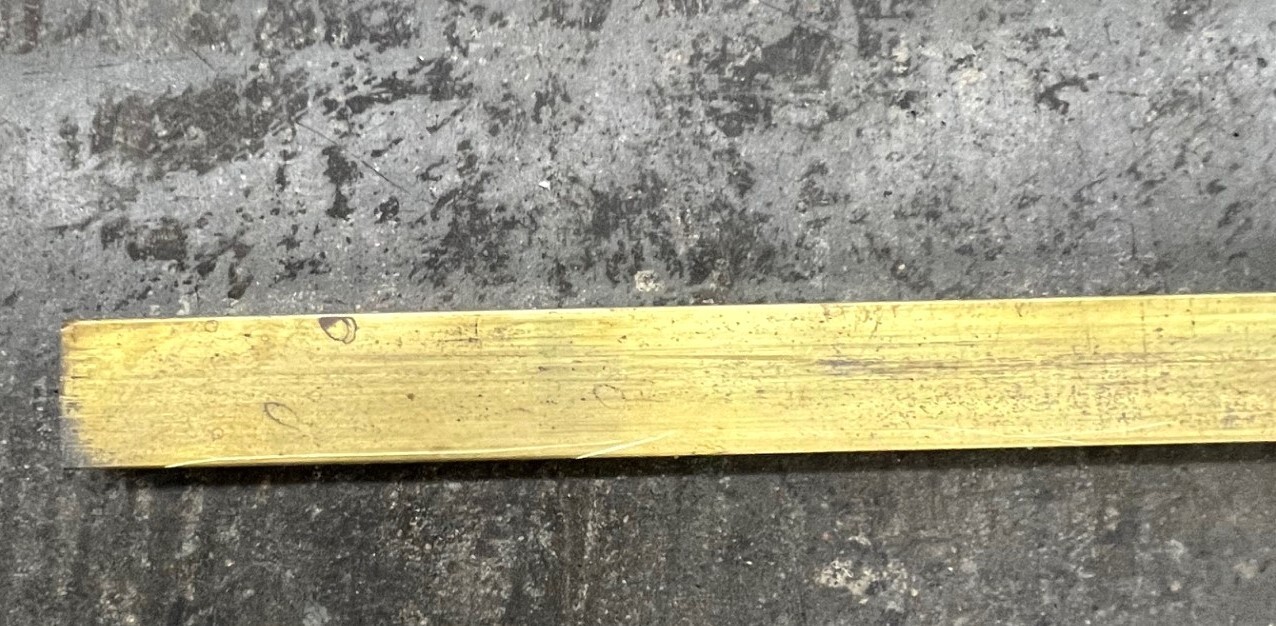 BRASS BAR STOCK LENGTH 144″ WIDTH 3/4″ THICKNESS 1/2″