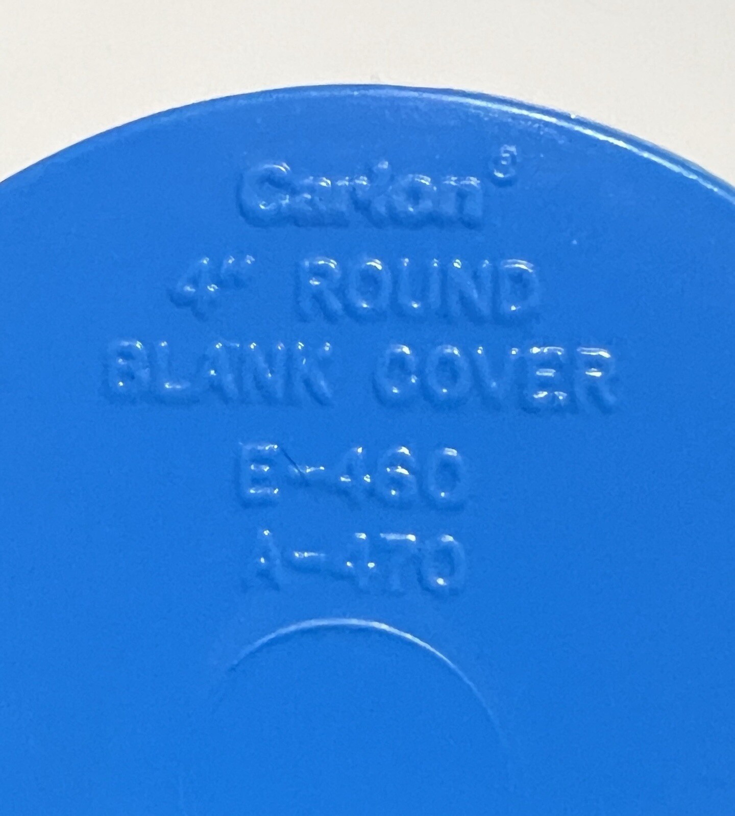 2 Carlon E-460 A-470 Round PVC Cover Blank Flat Box 4in Ceiling Boxes New