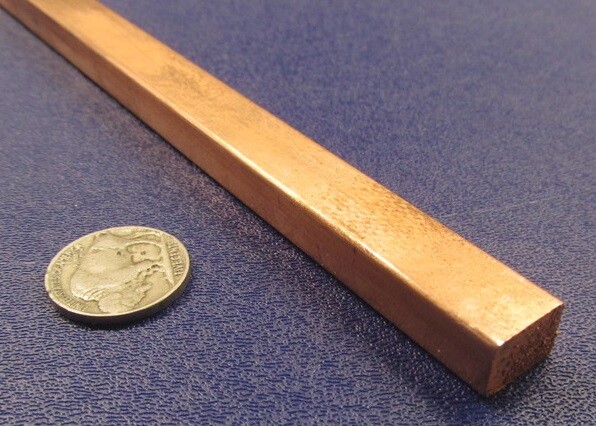 182 Copper Bar 3/8″ Thick x 1/2″ Wide x 3 Foot Length