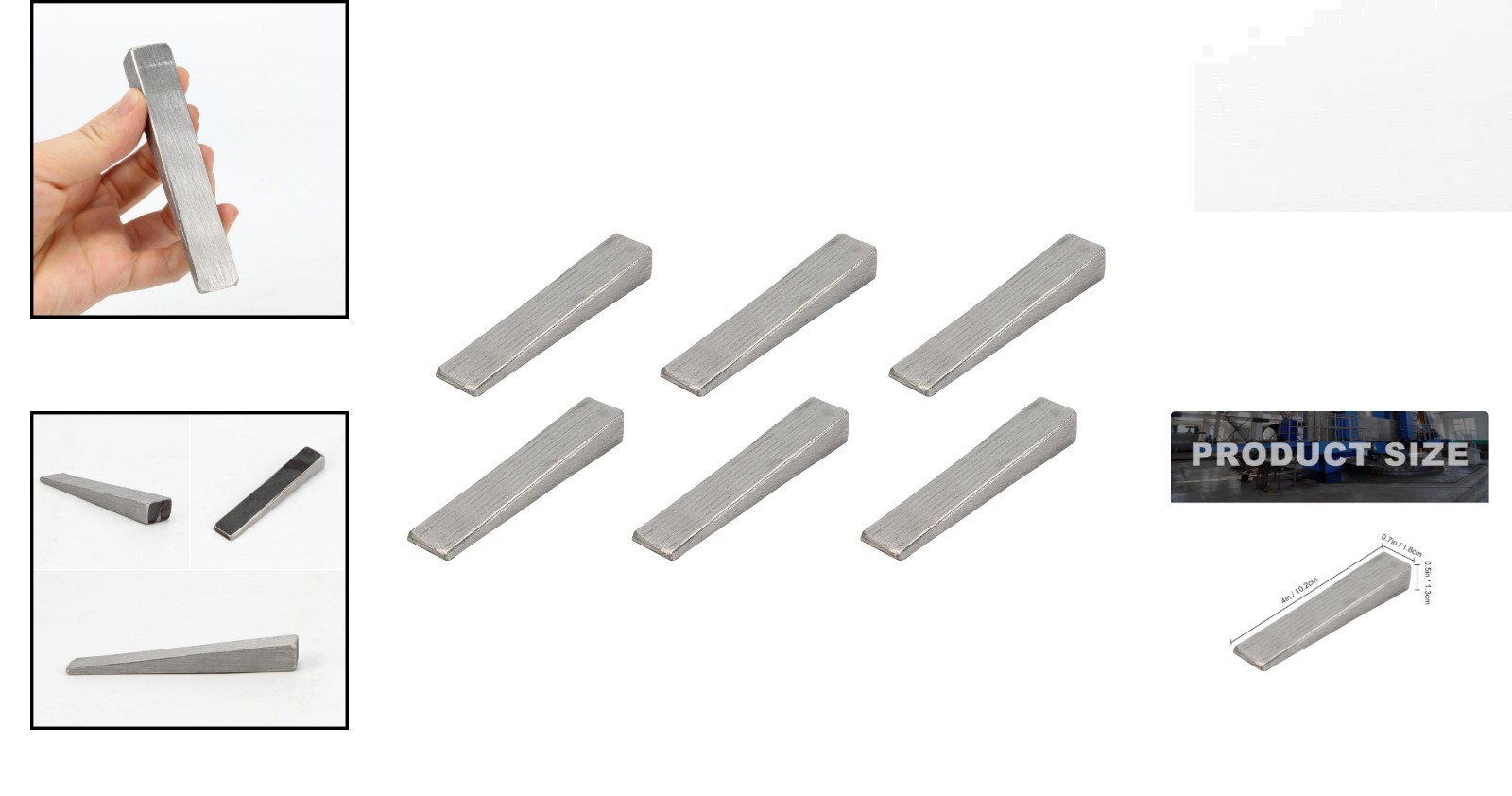 Durable Triangular Metal Shims – 6 Count Steel Wedges for Level Adjustments