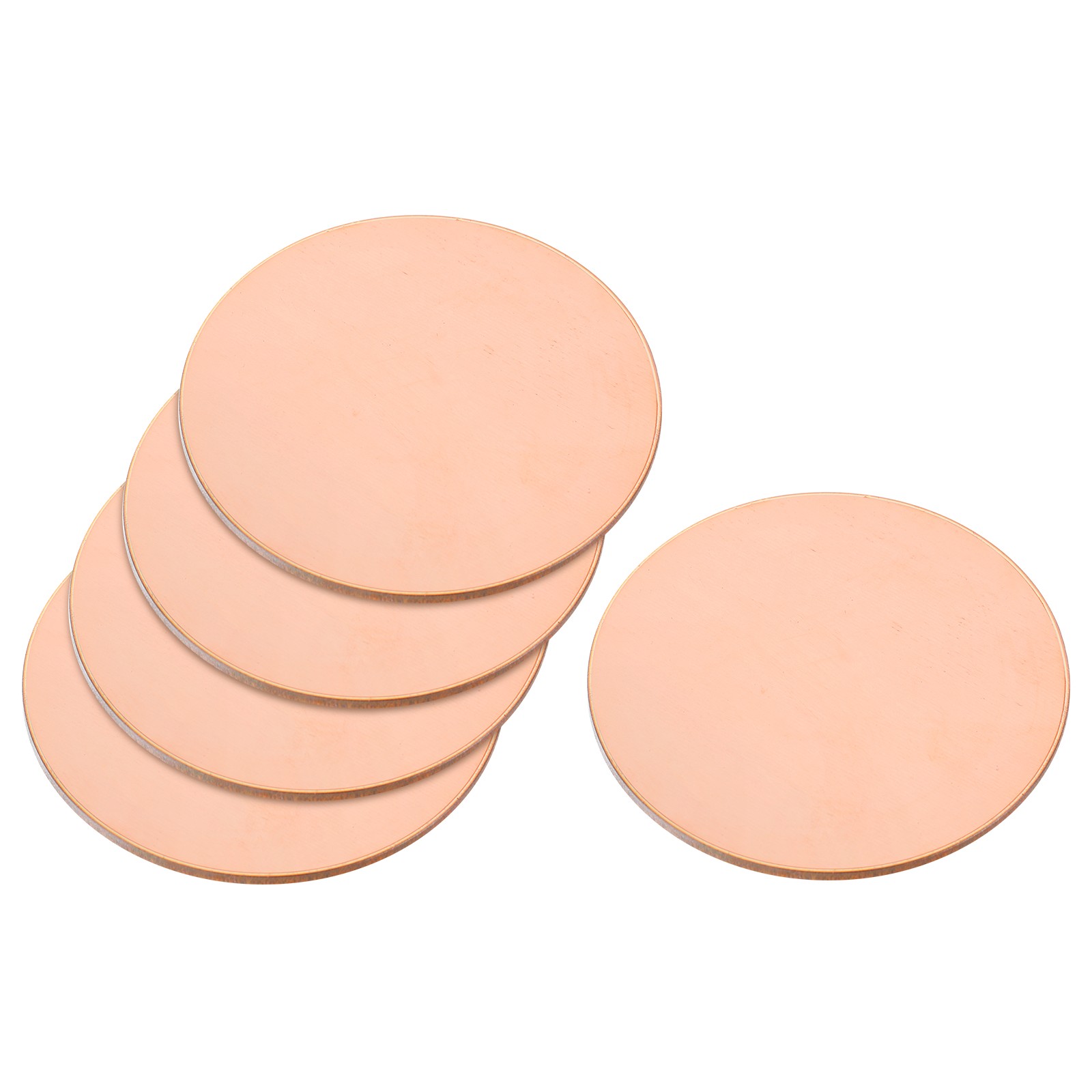 5pcs Pure Copper Sheet 1 3/16″ x 0.04″ 18 Gauge T2 Copper Metal Round Plate