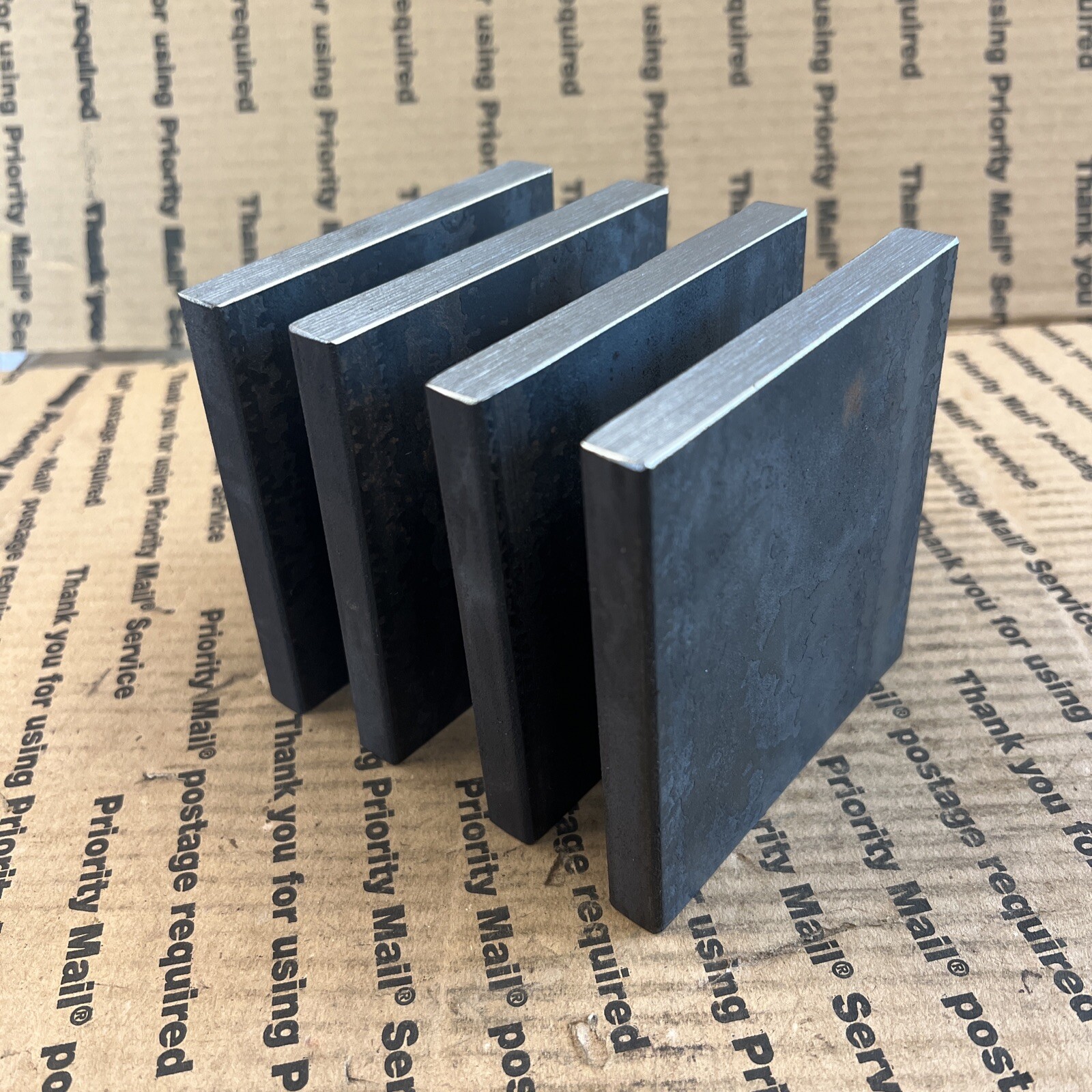 1/2″ FLAT STEEL 4″ x 4″ FLAT BAR A36 4 PIECES PRIME STOCK WELDING