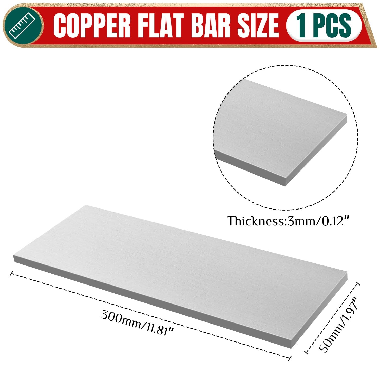 Stainless Steel Flat Bar，1/8″ Thickness x 2″ Width x 12″ Length Stainless Ste…