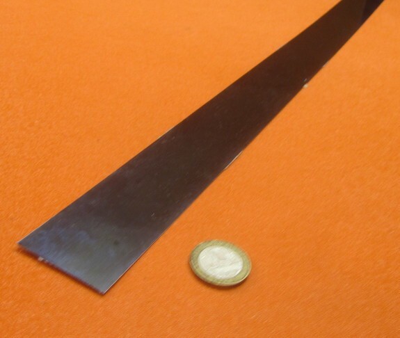 1095 Hard Blue Tempered Spring Steel Shim .062″ Thick x 1.50″ Width x 300″ Long
